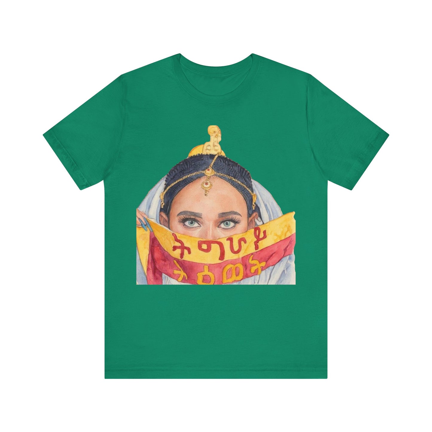 Golden Heritage – Tigrayan Woman’s Elegance | Unisex Jersey Tee