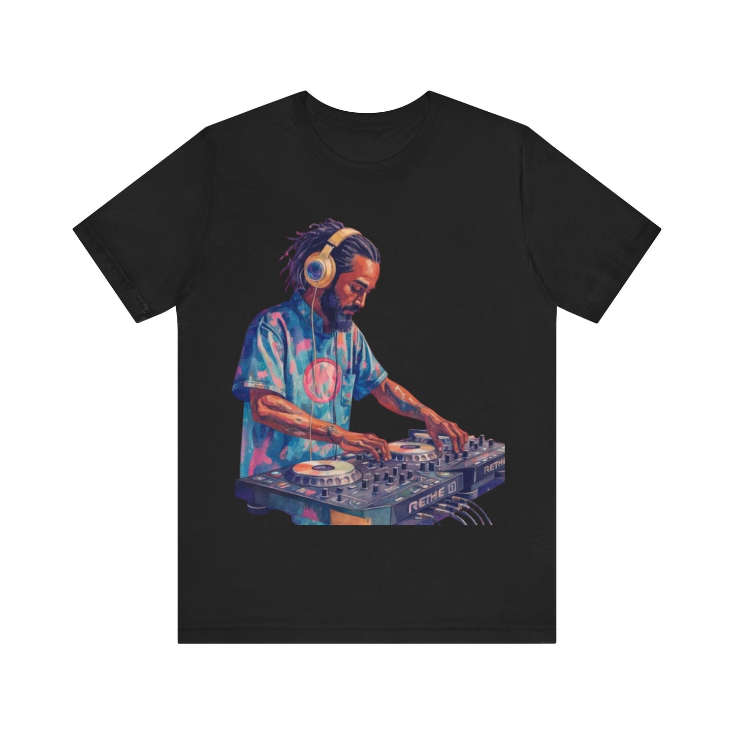 Spin & Flow: Afrocentric DJ Energy – Unisex Jersey Tee