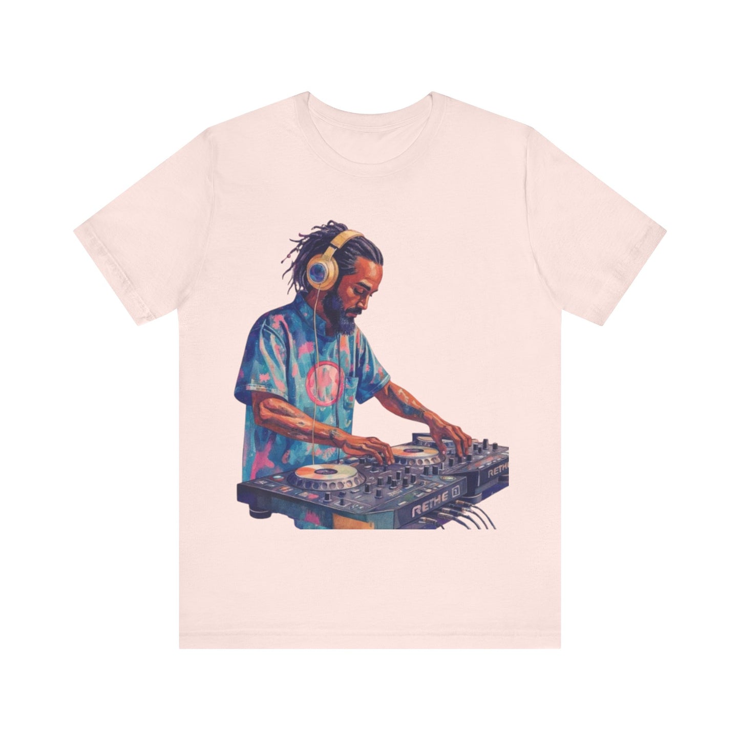 Spin & Flow: Afrocentric DJ Energy – Unisex Jersey Tee