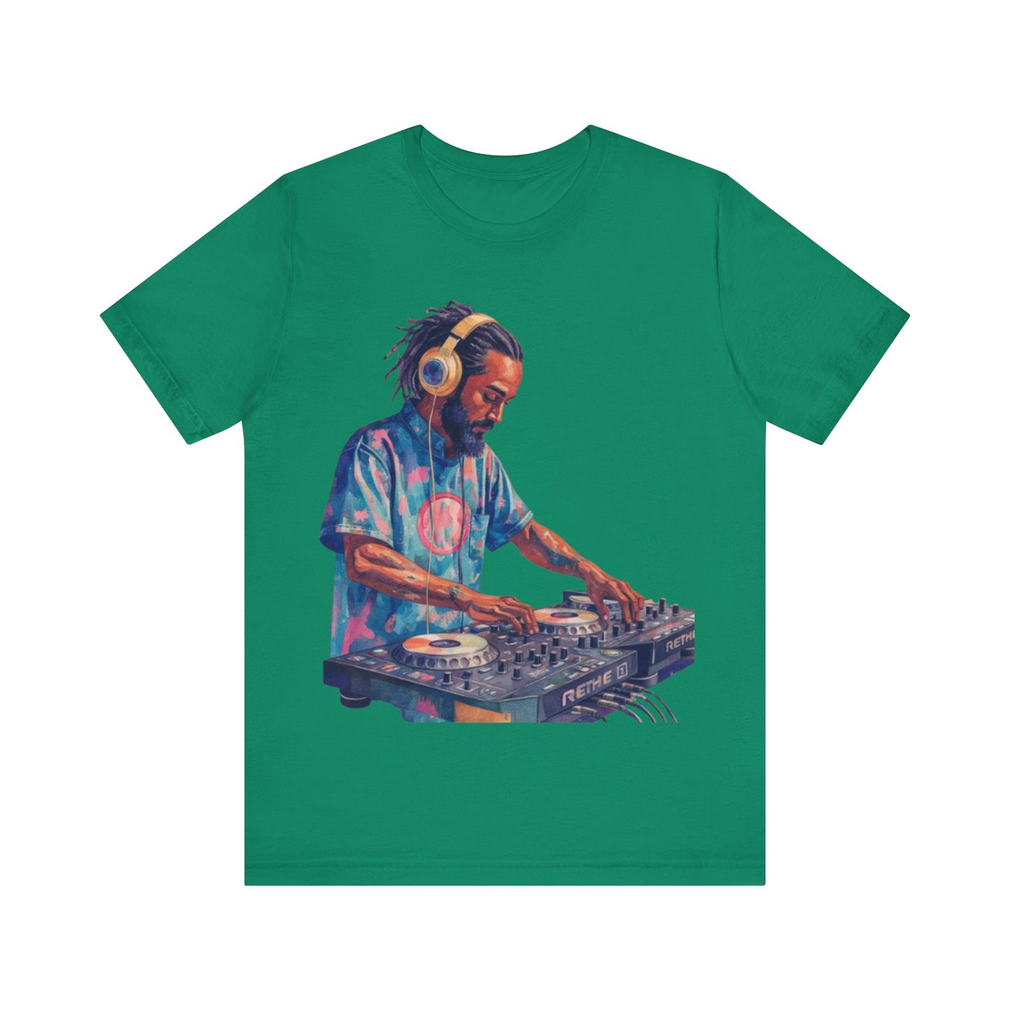 Spin & Flow: Afrocentric DJ Energy – Unisex Jersey Tee