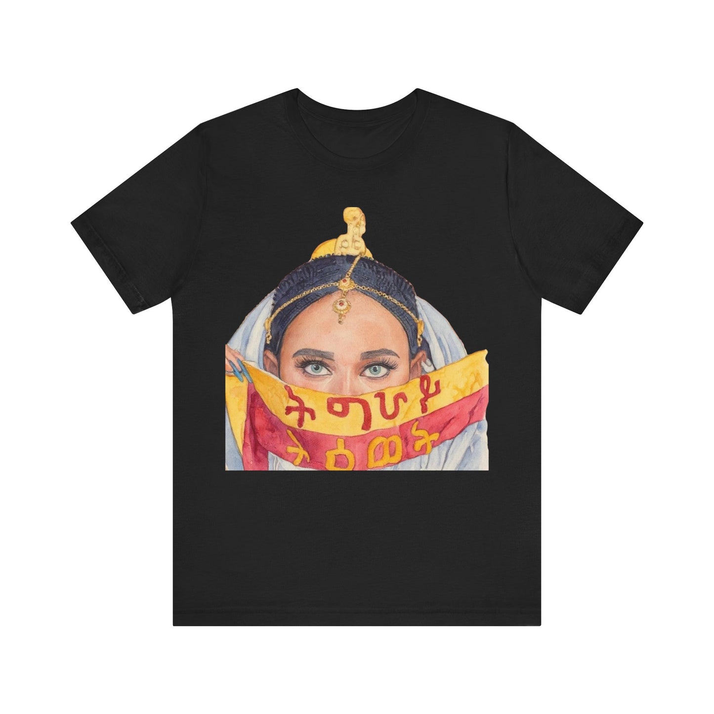 Golden Heritage – Tigrayan Woman’s Elegance | Unisex Jersey Tee