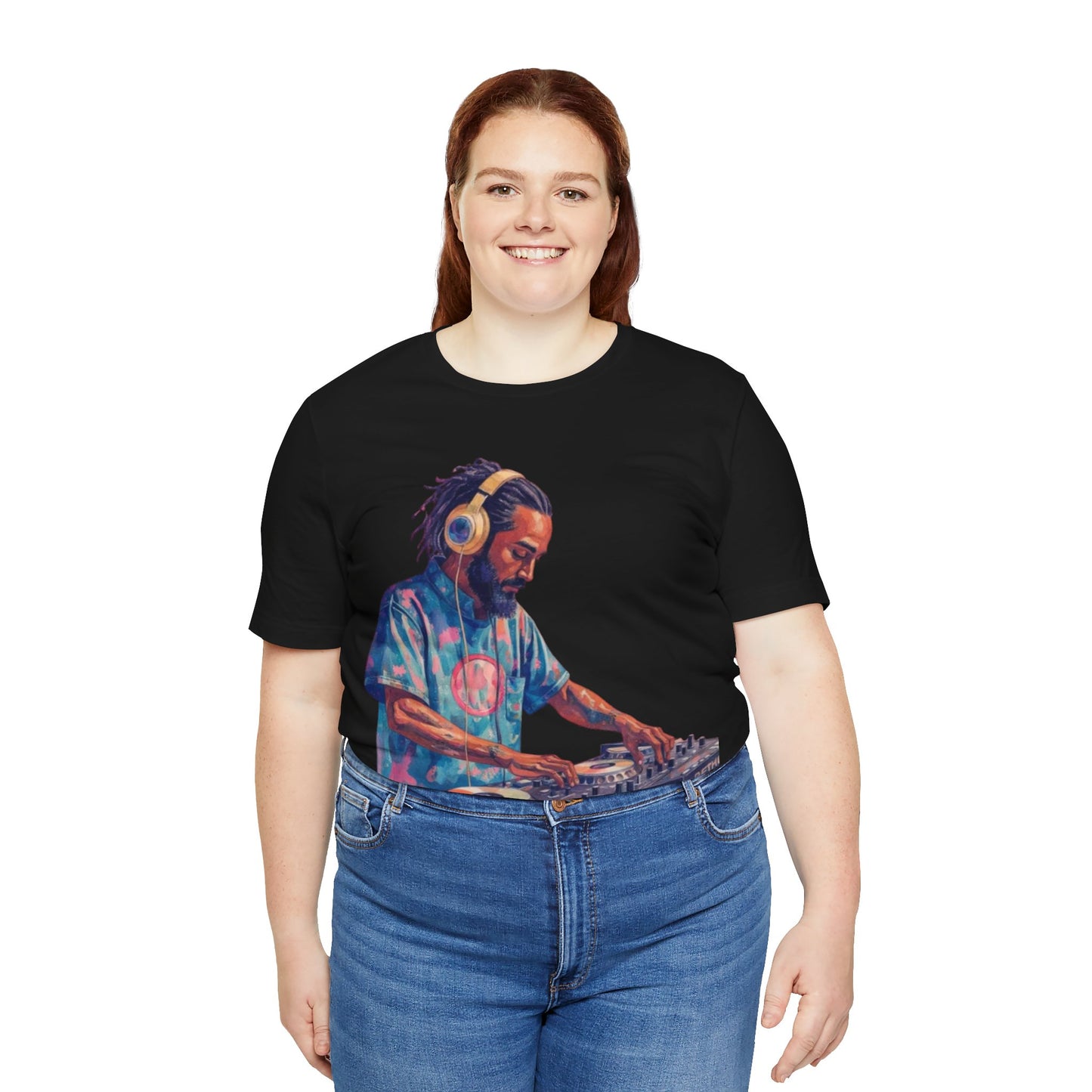 Spin & Flow: Afrocentric DJ Energy – Unisex Jersey Tee