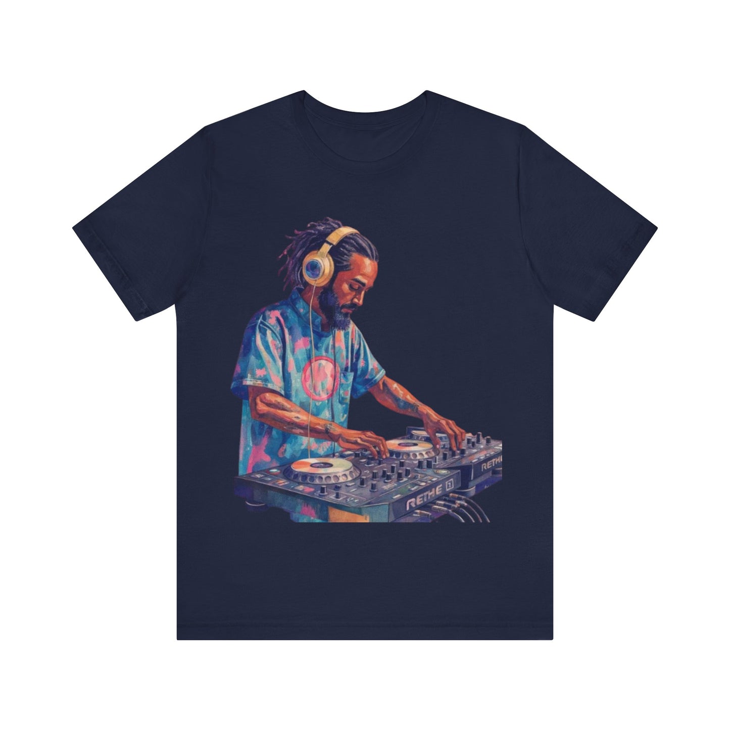 Spin & Flow: Afrocentric DJ Energy – Unisex Jersey Tee