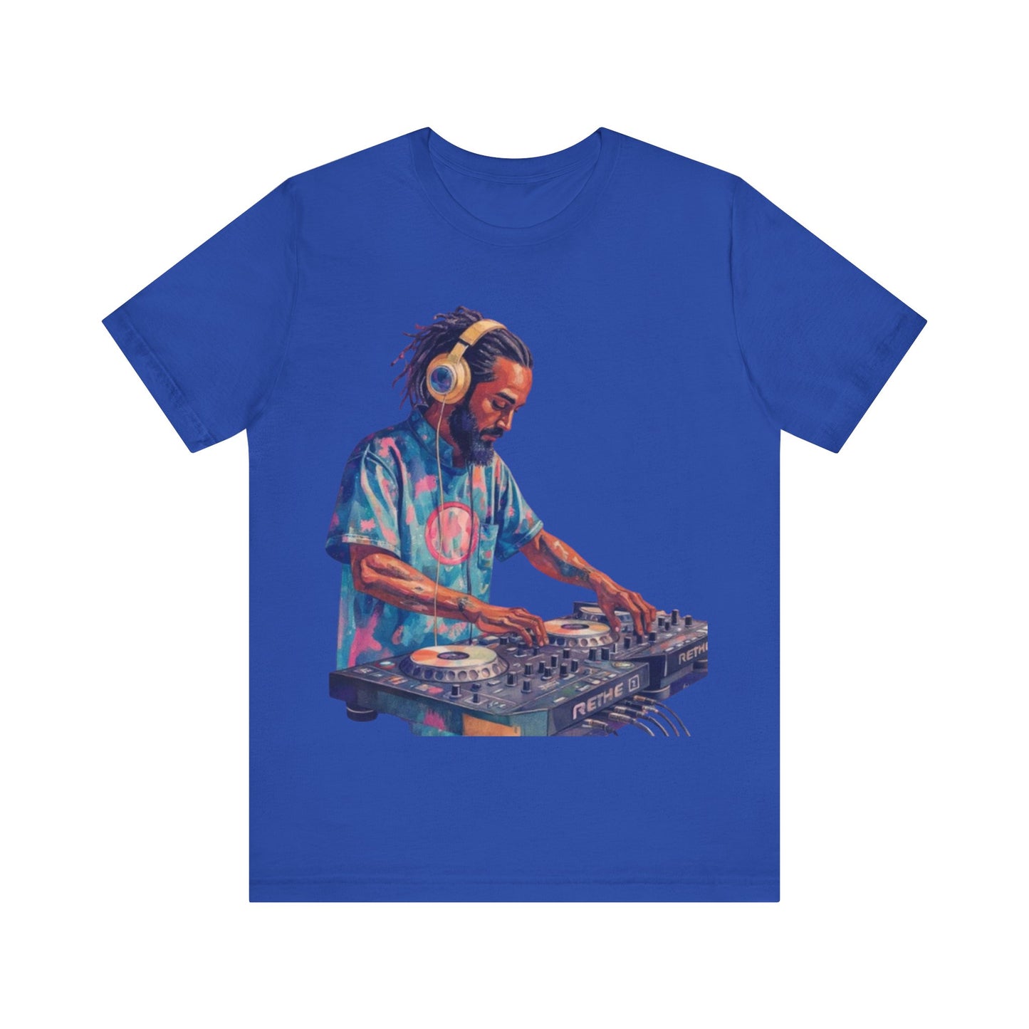 Spin & Flow: Afrocentric DJ Energy – Unisex Jersey Tee