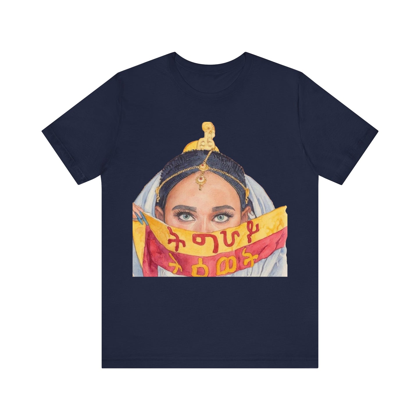 Golden Heritage – Tigrayan Woman’s Elegance | Unisex Jersey Tee