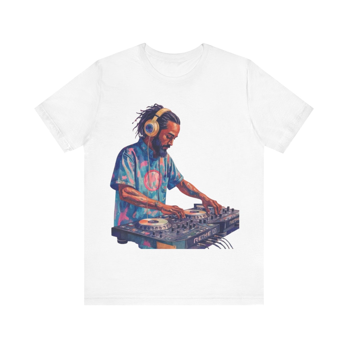 Spin & Flow: Afrocentric DJ Energy – Unisex Jersey Tee