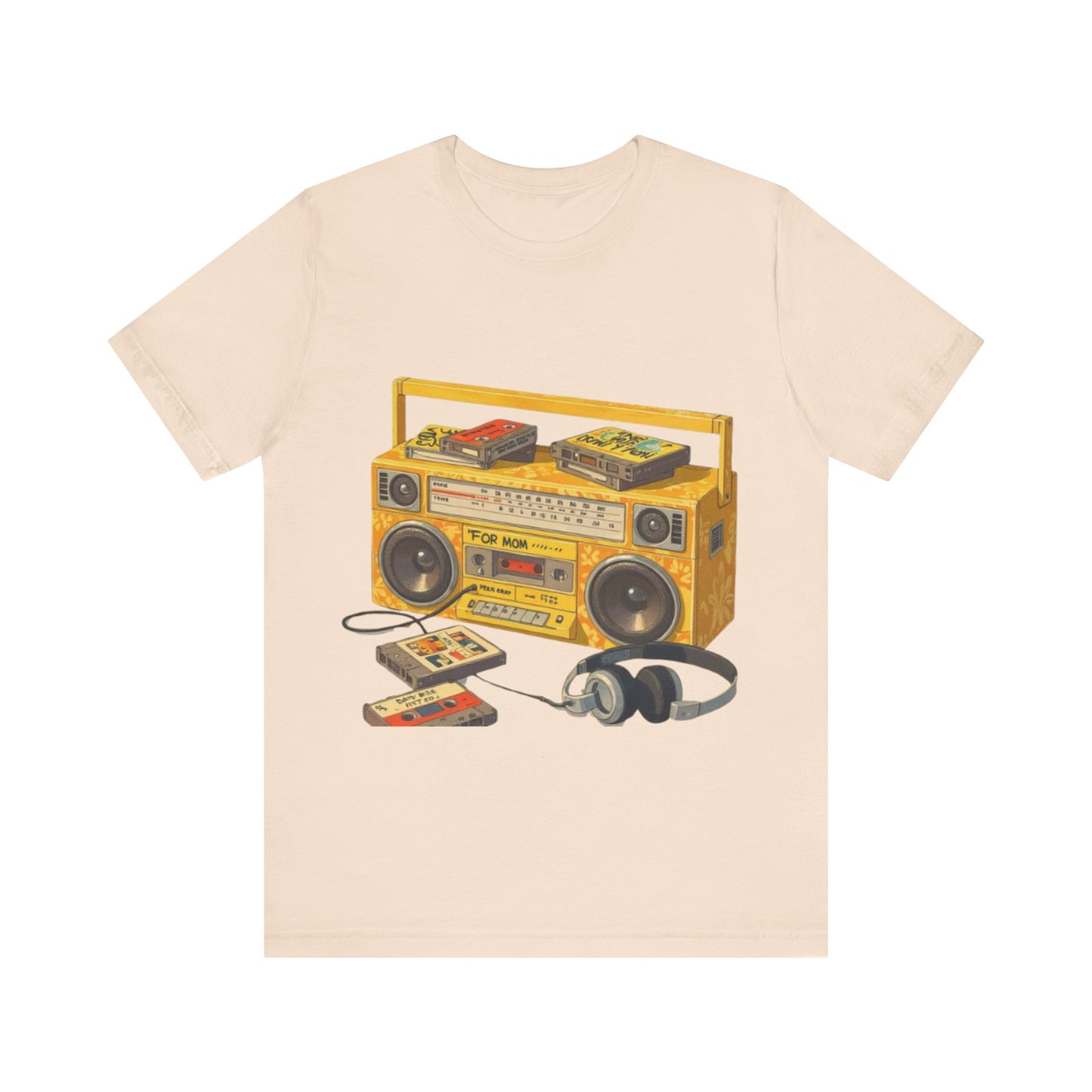 Back to the 90s: Boombox & Tapes – Unisex Jersey Tee