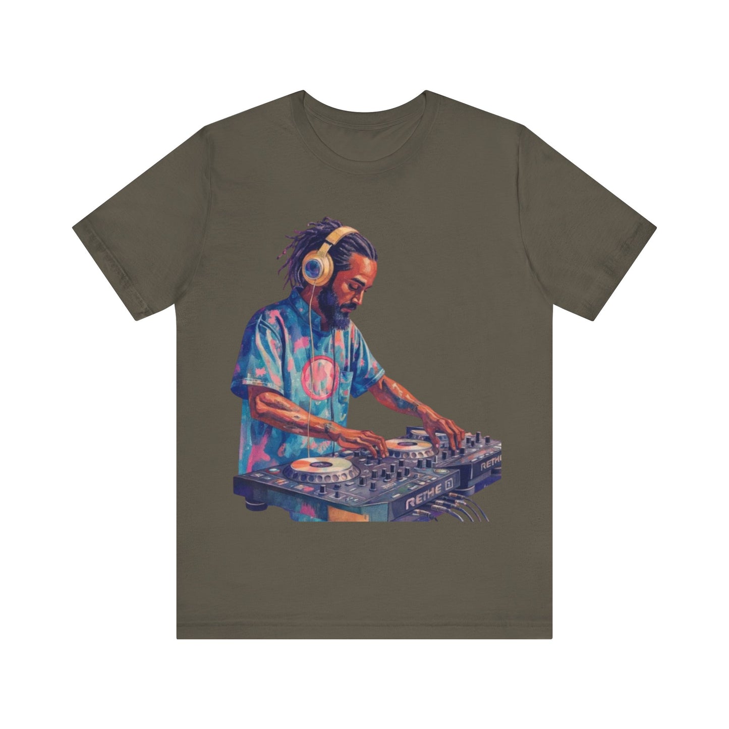 Spin & Flow: Afrocentric DJ Energy – Unisex Jersey Tee