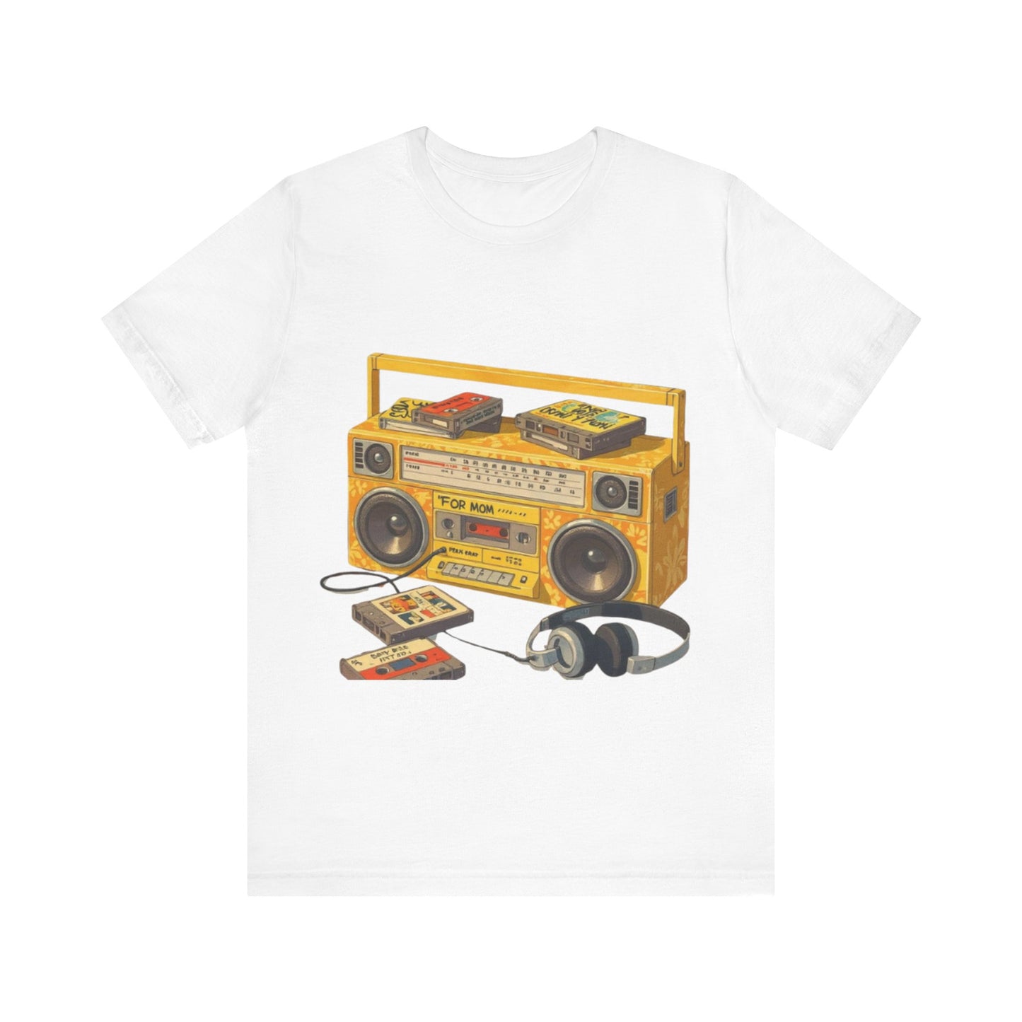 Back to the 90s: Boombox & Tapes – Unisex Jersey Tee