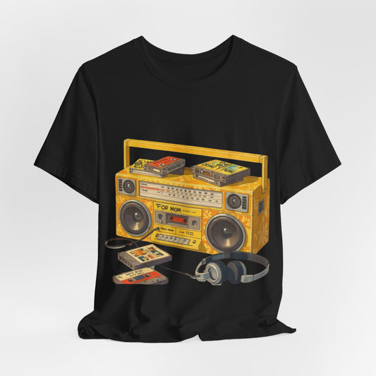 Back to the 90s: Boombox & Tapes – Unisex Jersey Tee