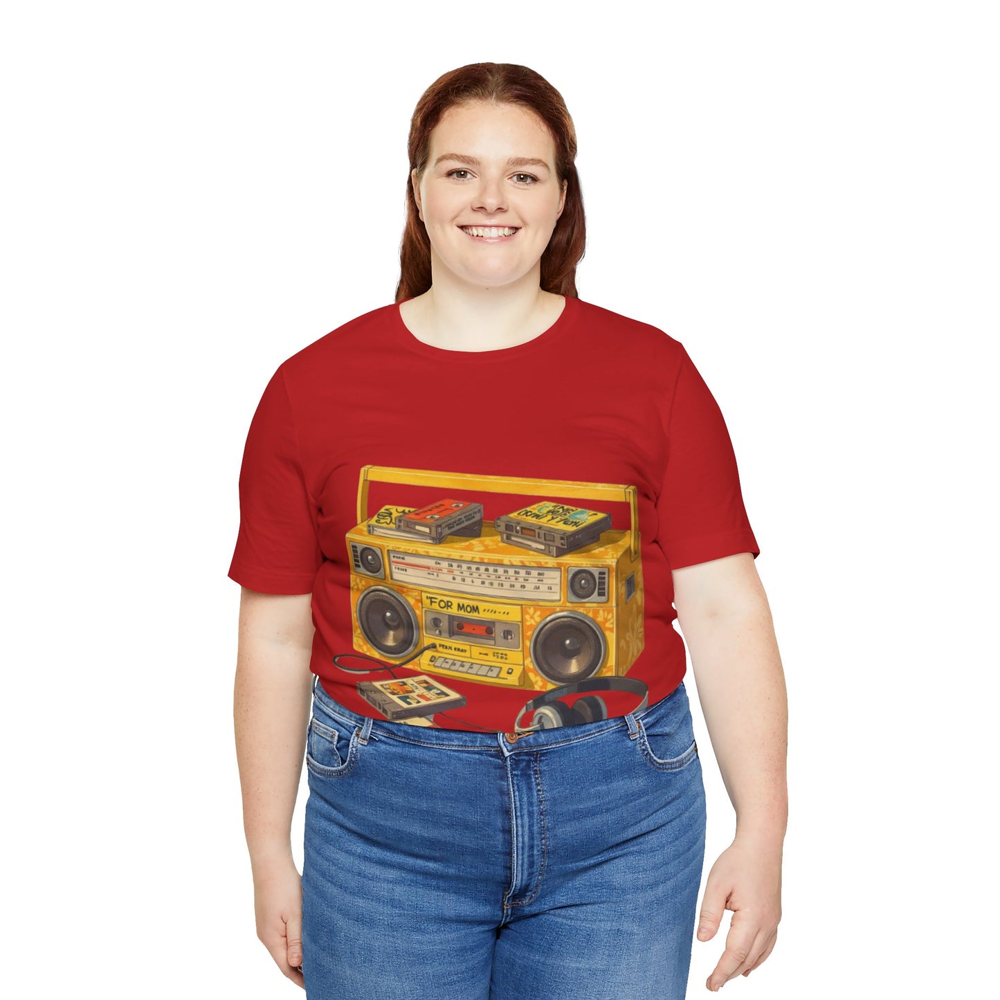 Back to the 90s: Boombox & Tapes – Unisex Jersey Tee