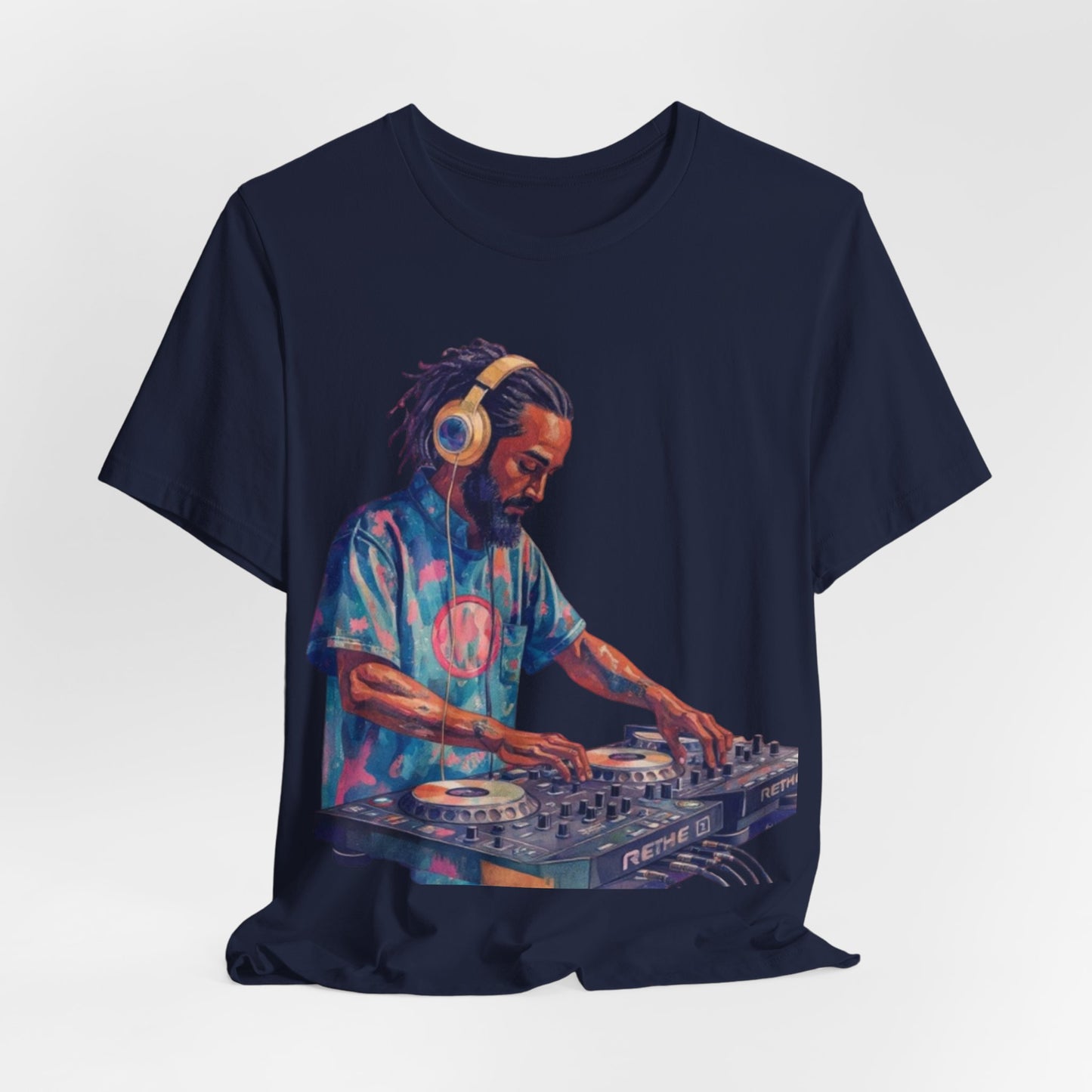 Spin & Flow: Afrocentric DJ Energy – Unisex Jersey Tee