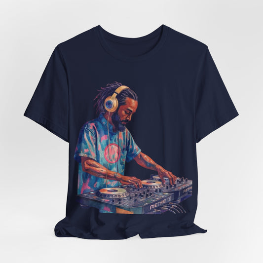 Spin & Flow: Afrocentric DJ Energy – Unisex Jersey Tee