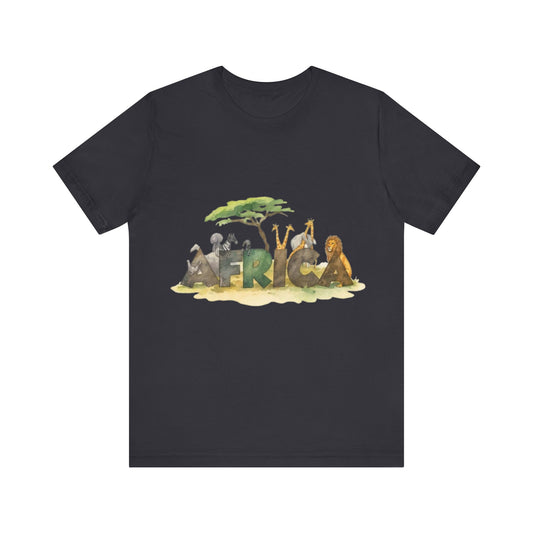 Wild Wonders: AFRICA in Nature’s Letters — Unisex Jersey Tee