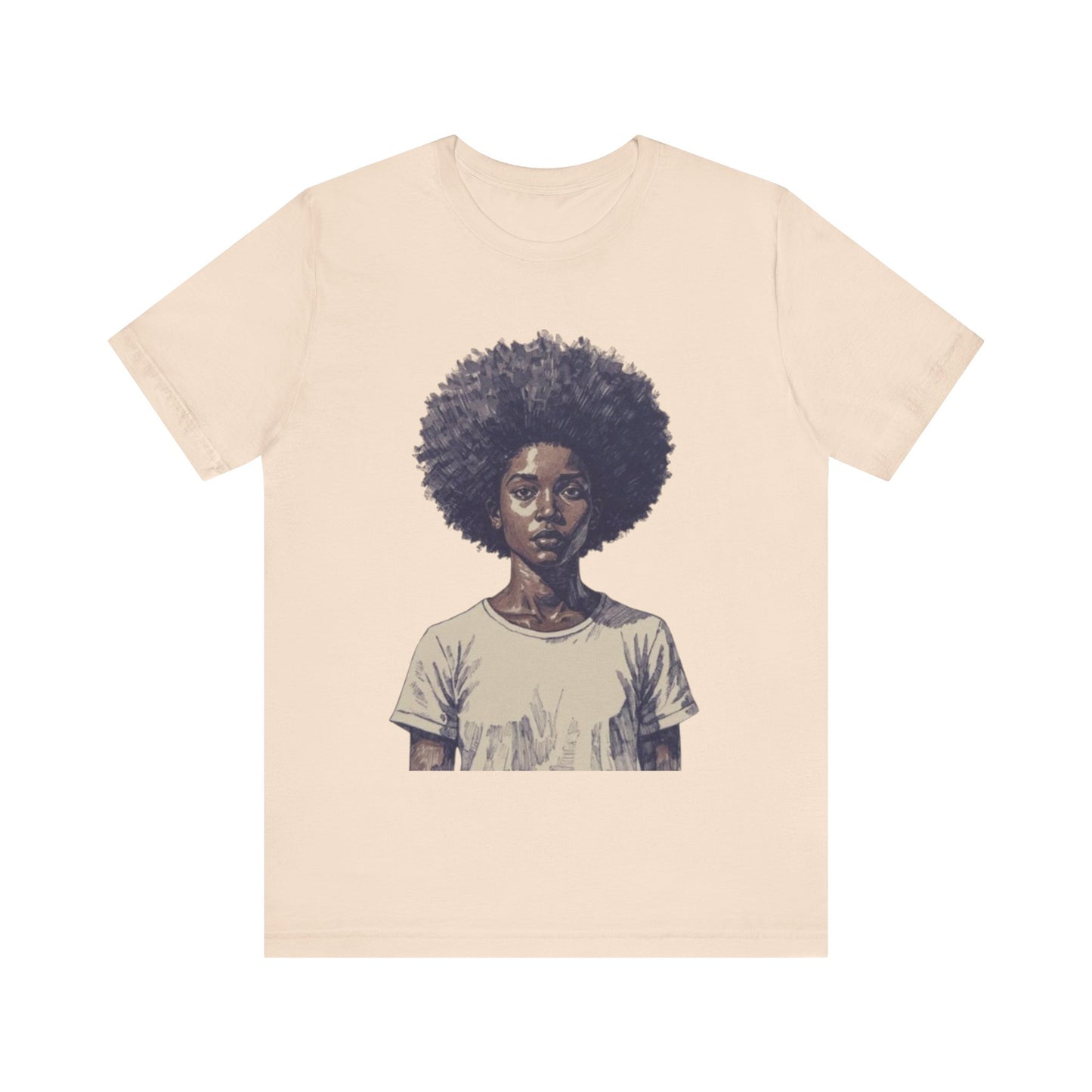 Afro Essence: Celebrating Natural Beauty — Unisex Jersey Short Sleeve Tee