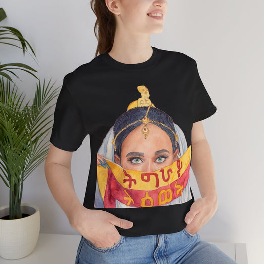 Golden Heritage – Tigrayan Woman’s Elegance | Unisex Jersey Tee
