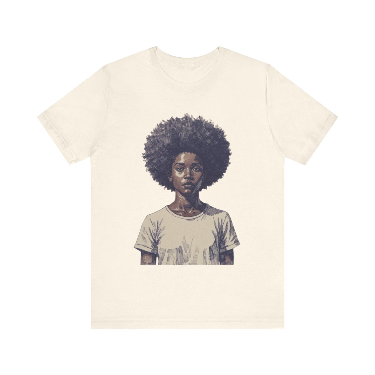 Afro Essence: Celebrating Natural Beauty — Unisex Jersey Short Sleeve Tee